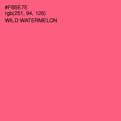 #FB5E7E - Wild Watermelon Color Image